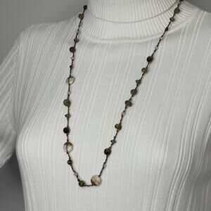 Sigrid  Olsen tribal necklace beaded jewelry long stone rock bracelet included